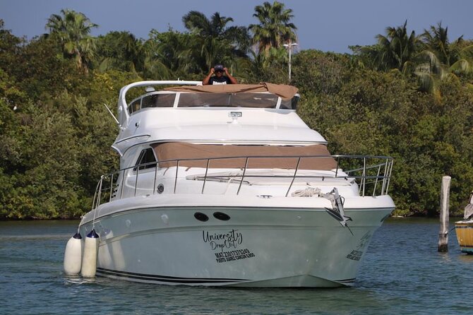 Luxury Yacht in Paradise and snorkel by Isla Mujeres - A 46-Foot Sea Ray Yacht in Cancún, Not a Floating Bus