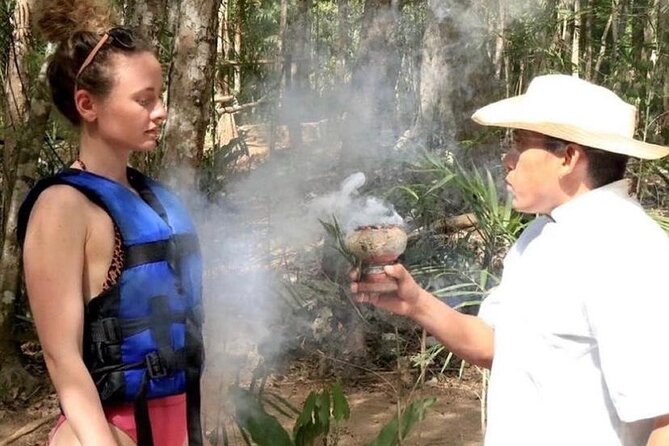Mystic Adventure Atv and Cenote Experience from Tulum - Cave cenote swim with life jackets and underground river vibes
