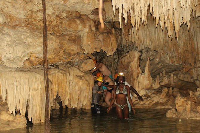 Playa del Carmen Adventure Tour: ATV and Crystal Caves - Underground river swimming: water shoes, life vests, and real time