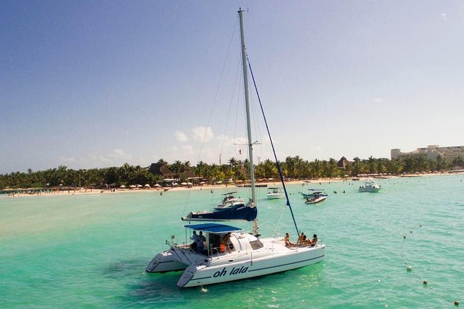 Private Catamaran from Cancun to Isla Mujeres | For up to 25 ppl - Stop 1: Museo Subacuatico de Arte and the Manchones Reef Snorkel