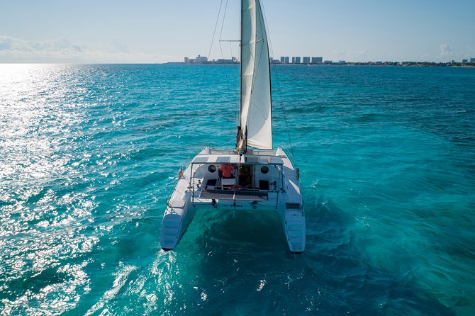 Private Catamaran from Cancun to Isla Mujeres | For up to 40 pp - The Catamaran Itself: Space for Your Group and a Real-World Party Plan