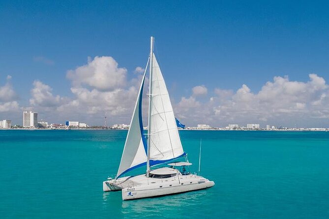 Private Catamaran from Cancun to Isla Mujeres | For up to 40 pp - Stop 2: Playa Norte Swim Break (Turquoise Water Time)