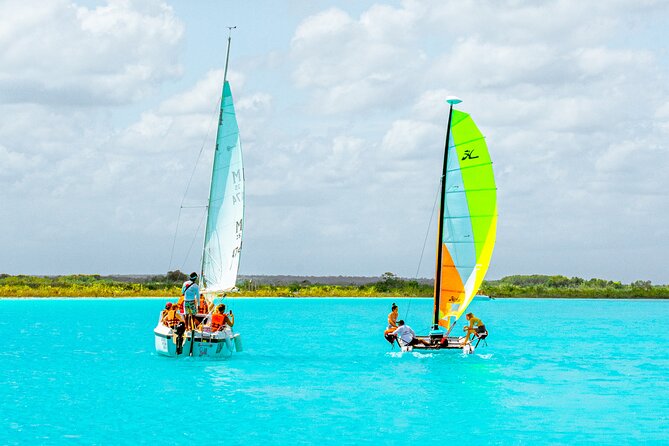 Private Eco-Tour on a Recreational Catamaran with Kayaks Included - Bacalars 7-Color Lagoon From a Private Catamaran