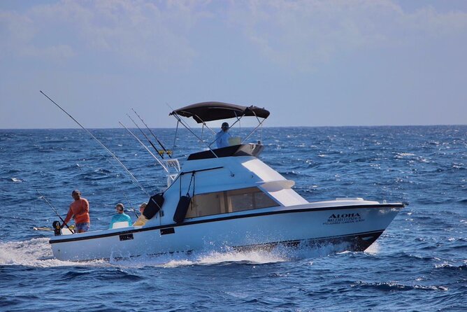 Private fishing charter Bertram 31ft 6 pax max if you don't fish you don't pay - The time options that actually change the value: 2, 4, 6, or 8 hours