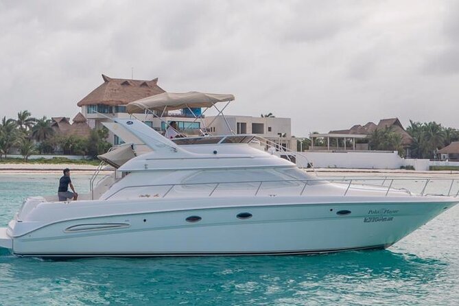 Private Yacht Rental Sea Ray 46ft Cancun 23P3 - 2 Hours in Cancun Bay vs Isla Mujeres Day (4 or 6 Hours)