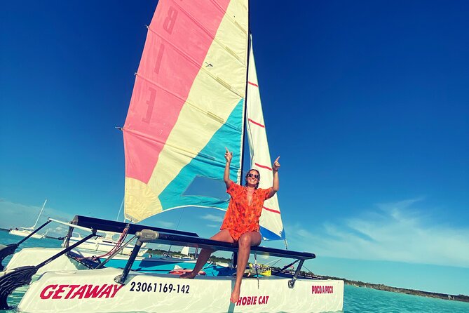 Sail away! Hobie Cat Tour Bacalar - Emerald area and Bird Island: where the lagoon opens up
