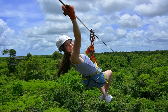 Selvatica Adventure Park ATV and Ziplines in Cancun and Riviera Maya - The 10-zipline jungle circuit, plus AquaZip on the last cable