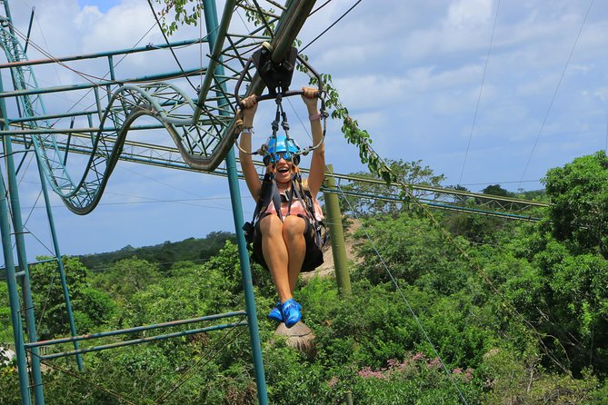 Selvatica Adventure Park ATV and Ziplines in Cancun and Riviera Maya - Rope course and the parachute drop moment