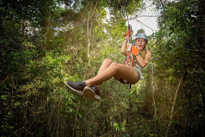 Selvatica Park Ziplines, Cenote, and ATV Tour From Cancun and Riviera Maya - Skywalk rope course and bungee swing plus parachute-style jump