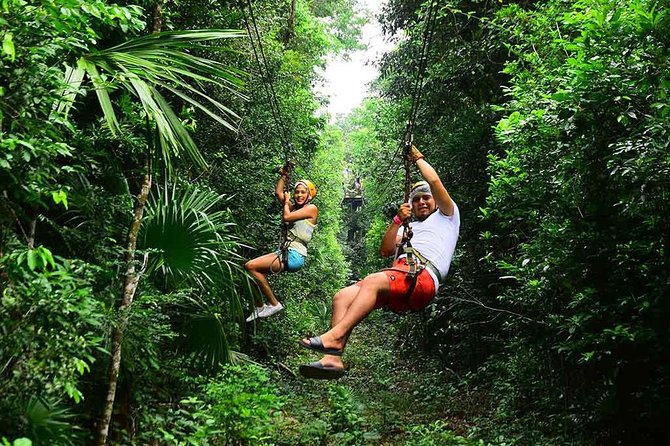 Snorkel, ATV, Zipline and Cenote Adventure from Cancun - The Shared ATV Jungle Ride: Two-Up Power Through Roots