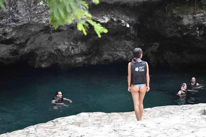 Swim in 4 different Cenotes in Casa Tortuga Park - Cenote Campana: Semi-Open Caverns and Stalactite-Stalagmite Drama