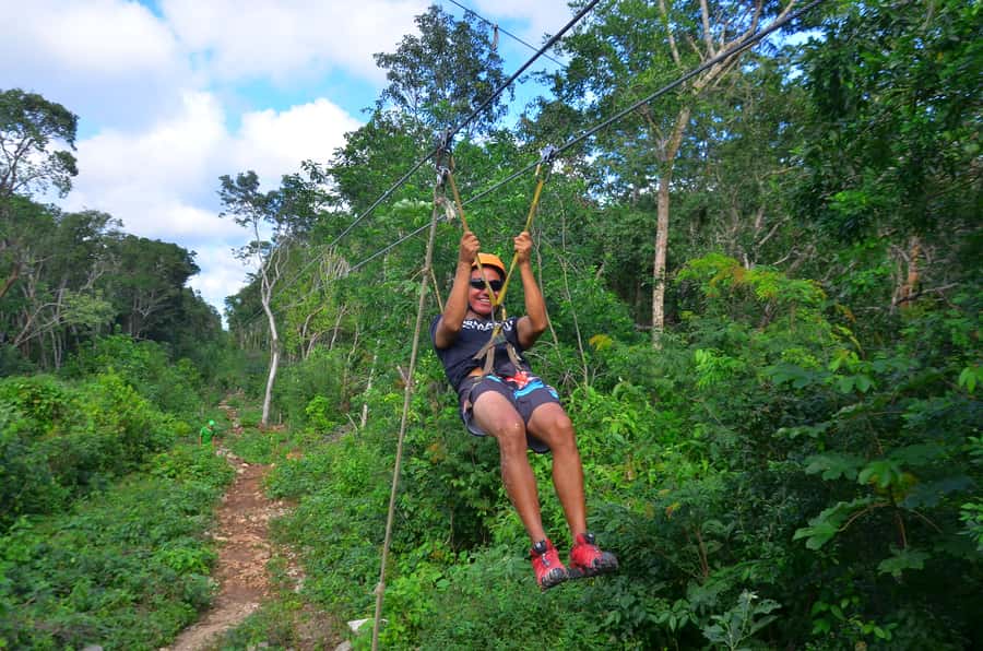 Tulum: ATV, Cenote, Zip lining and Rappelling Experience - Rappelling the Rooted Tree Feature