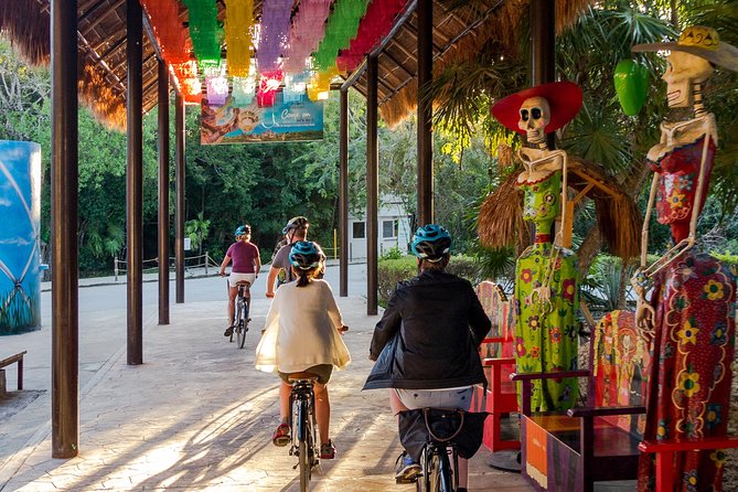 Tulum Bike Tour Tulum Maya Ruins Cenote Swimming Pueblo History Art Tacos Lunch - Cenote Crystal swim: the cool payoff after a hot ride