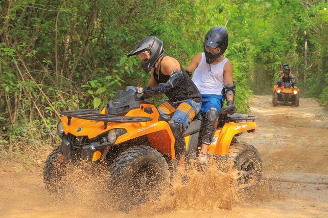 Tulum Half-Day Jungle Adventure ATV, Ziplines (4) & Mexican Snack - Cenote swim in a torch-lit cave: where the magic usually happens
