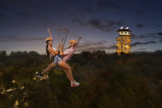 Xplor Fuego with Buffet Style Dinner and transportation - Cave rafting and underground river time: the torch-lit scenery factor